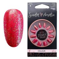Scarlet & Amelia shimmer red press-on műköröm tip szett