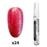 Scarlet & Amelia shimmer red press-on műköröm tip szett