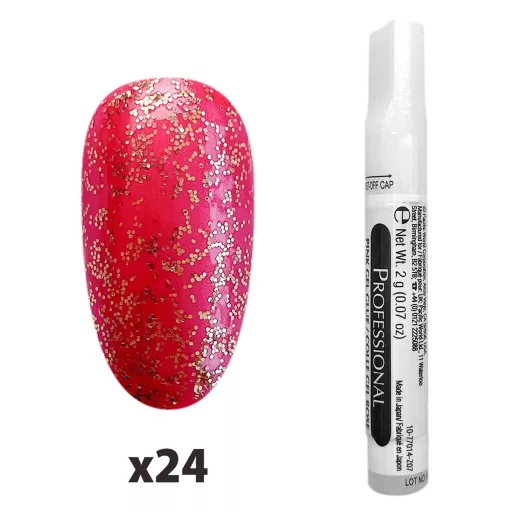 Scarlet & Amelia shimmer red press-on műköröm tip szett