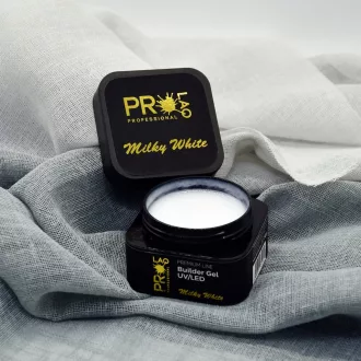 PRO-LAQ Premium Line Milky White építőzselé 150g – három 50g tégely