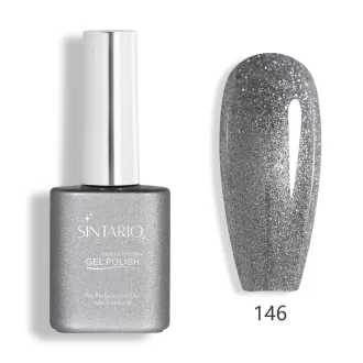 Sintario Géllakk 146 - teljes fedésű ezüst csillámos, HEMA mentes, 10ml
