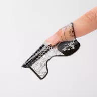 Plasztik körömhosszabbító sablon, fekete, 50 db