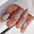 MollyLac Géllakk – Infinity Nr. 345, elegáns szürke árnyalat a körmökön