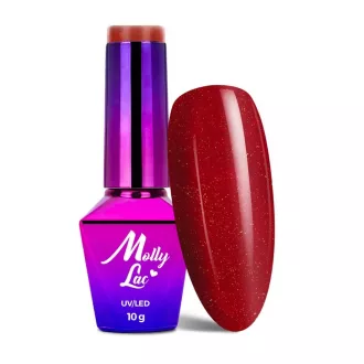 MollyLac Géllakk - Russian Glitter Nr. 40 – csillámos piros géllakk