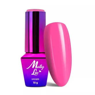 MollyLac Candy Girl 51 géllakk – intenzív neon rózsaszín árnyalat