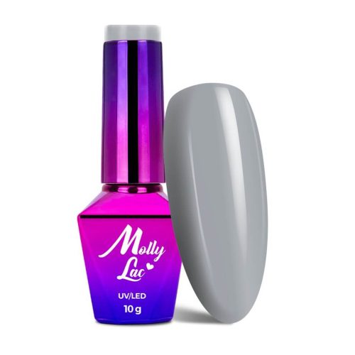 MollyLac Géllakk - Grey Stone Nr. 215 hűvös szürke árnyalat elegáns körmökhöz