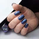MollyLac Deep Galaxy 218 géllakk – tengerészkék színű csillámos géllakk
