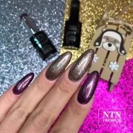 NTN Premium UV/LED Géllakk 19# – HEMA mentes csillámos lila árnyalat
