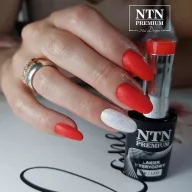 NTN Premium UV/LED 126# géllakk – neon piros, intenzív szín, tartós fedés