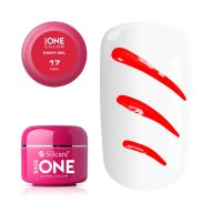 Silcare Base One Paint gel, díszítő zselé, Red 17#