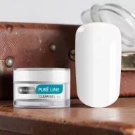 Silcare Pure Line Clear Építőzselé 15g – önterülő savmentes átlátszó építőzselé
