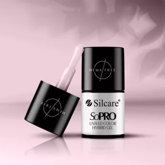Silcare SoPro HEMA Free Géllakk 04# – fehéres tejrózsaszín nude HEMA mentes géllakk