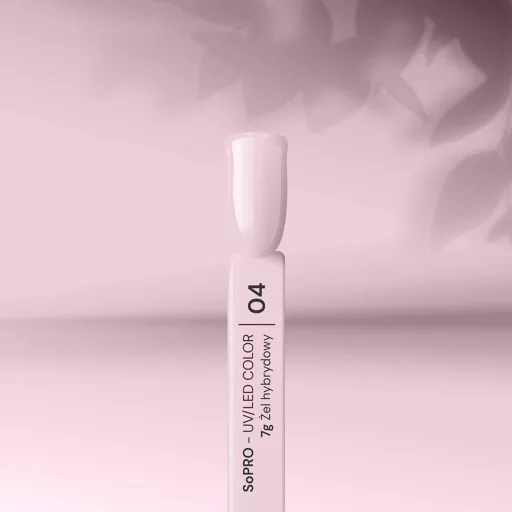 Silcare SoPro HEMA Free Géllakk 04# – fehéres tejrózsaszín nude HEMA mentes géllakk