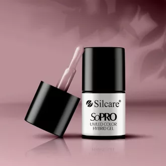 Silcare SoPro HEMA Free Géllakk 44# – hamvas mályvás-lila nude HEMA mentes géllakk