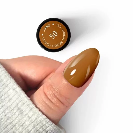 Silcare SoPro HEMA Free Géllakk 50# – mézeskaramella barna HEMA mentes őszi géllakk