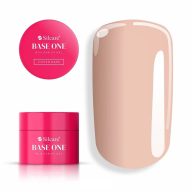 Silcare Base One Cover Dark 50g egyfázisú építőzselé sötétebb cover árnyalatban, körömágy hosszabbításhoz és teljes köröm építéshez.