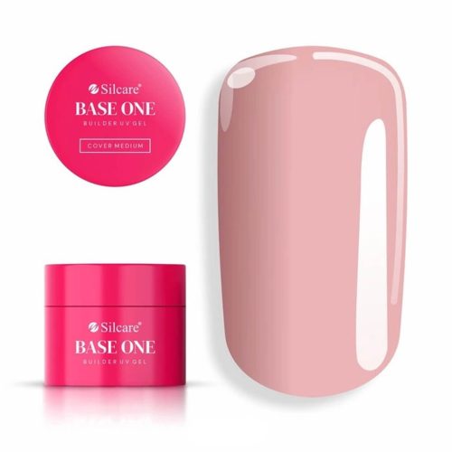 Silcare Base One Cover Medium 50g építőzselé – közepes árnyalatú, természetes hatású körömágy zselé