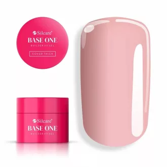 Silcare Base One Thick Cover 50g - professzionális fedő építőzselé sablonhoz és tip-hez