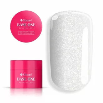 Silcare Base One Shimmer Milkshake csillámos tejfehér építőzselé