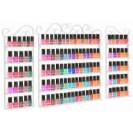 3 részes fehér géllakk tároló falipolc – 210 lakk tárolására