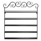 3 részes fekete géllakk tároló falipolc – 210 lakk kapacitással