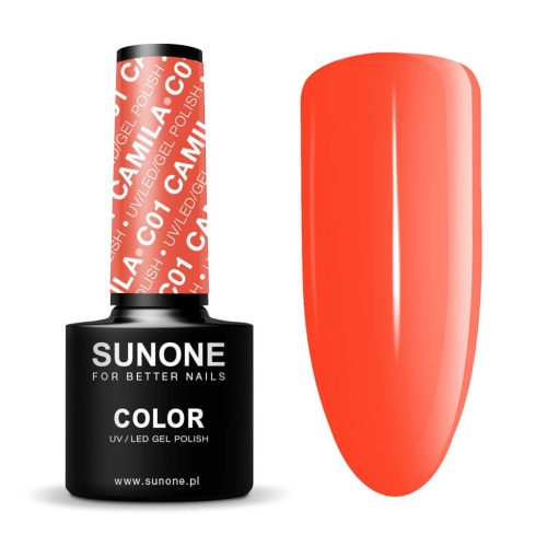 Sunone Gél lakk C01 Camila – tartós neon narancs géllakk