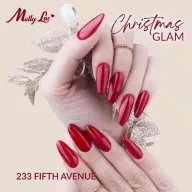 MollyLac géllakk Fifth Avenue Nr. 233 – ünnepi csillámos géllakk fémes árnyalatban