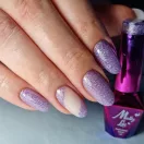 MollyLac géllakk Birthday Girl Nr. 224 – halvány lila pelyhes csillogással