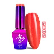 MollyLac Glowing Time Neon 230 géllakk – intenzív neon csillámos árnyalat