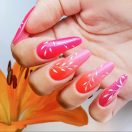 MollyLac Géllakk Raspberry Kiss 312 – csillámos málnaszínű géllakk