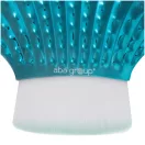 Műkörmös portalanító kefe – kagyló formájú, türkiz zöld színben