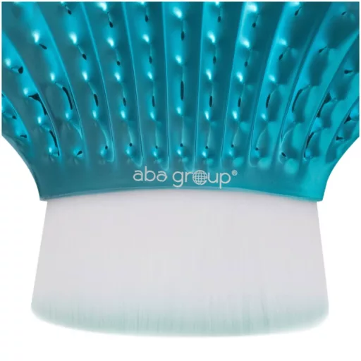Műkörmös portalanító kefe – kagyló formájú, türkiz zöld színben