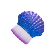 Műkörmös portalanító kefe – kagyló formájú, kék-lila színben