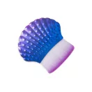 Műkörmös portalanító kefe – kagyló formájú, kék-lila színben