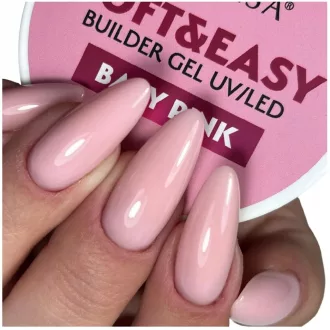 Claresa Soft&Easy Builder zselé Baby Pink – professzionális körömépítéshez