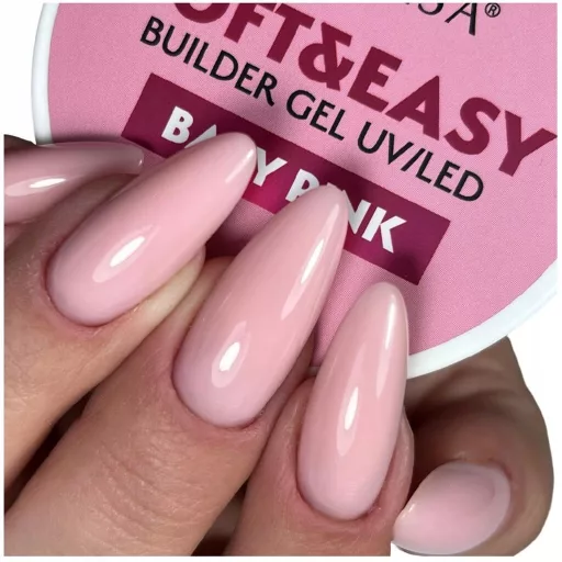 Claresa Soft&Easy Builder zselé Baby Pink – professzionális körömépítéshez