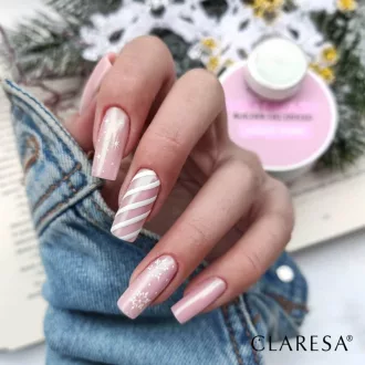 Claresa Soft&Easy Builder zselé Milky Pink – professzionális körömépítéshez
