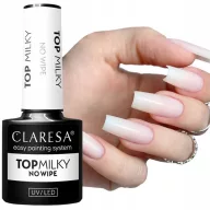 Claresa Milky Top – fixálásmentes tejszerű fedőzselé 5g, babyboomer és természetes körömhöz