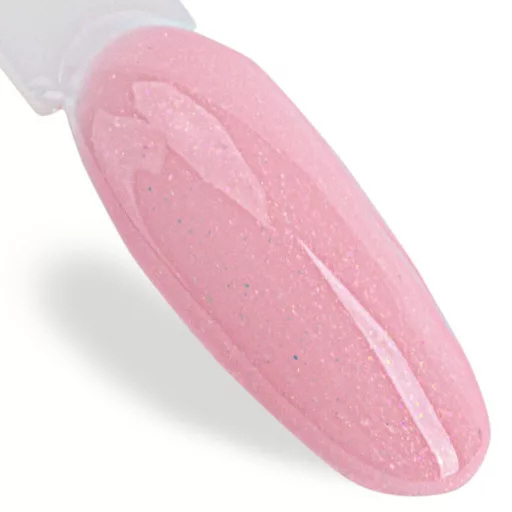 MollyLac Lollipop Nr. 450 géllakk – nőies pasztell rózsaszín csillámos árnyalat