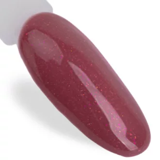 MollyLac Géllakk - Strawberry Mousse Nr. 471 - rózsaarany csillámos piros géllakk