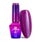 MollyLac Géllakk - Purple Chic Nr. 504 - fukszia és mély cseresznye árnyalat lila csillámmal