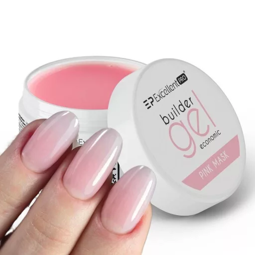 Excellent PRO Economic Pink Mask 15g - természetes rózsaszín egyfázisú önterülő savmentes építőzselé
