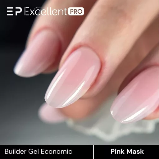 Excellent PRO Economic Pink Mask 15g - természetes rózsaszín egyfázisú önterülő savmentes építőzselé