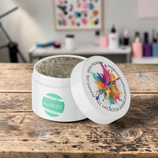 Excellent High Pigment festőzselé 03 – ezüst nail art zselé diszperziós réteg nélkül