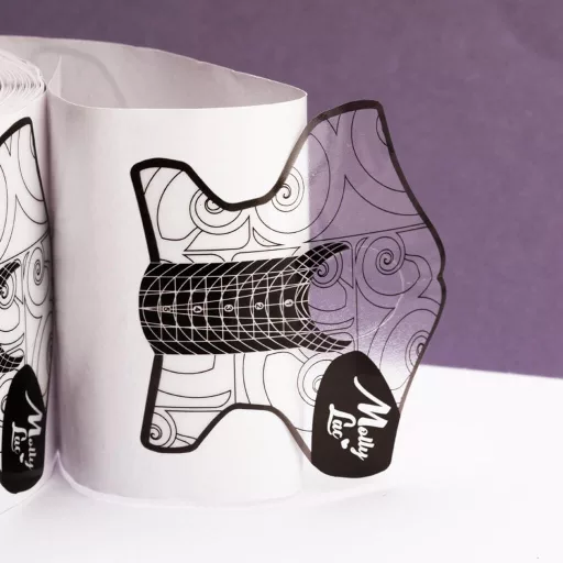 Plasztik körömhosszabbító sablon, fekete, 500 db