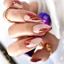 MollyLac Géllakk - Bright Side Nr. 624 - arany és vörös kombinációja