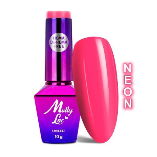 MollyLac Géllakk Pink Gerbera Nr. 722 HEMA Free – nőies rózsaszín-narancs árnyalat