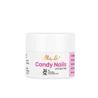 Candy Nail Gél Light Candy Orange HEMA Free világos narancs csillámos díszítő zselé