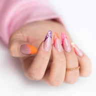 Candy Nail Gél Light Candy Orange HEMA Free világos narancs csillámos díszítő zselé