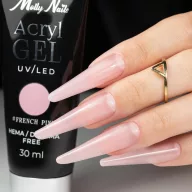 Molly Nails Polygél French Pink 30ml HEMA Free akrilgél körömépítéshez